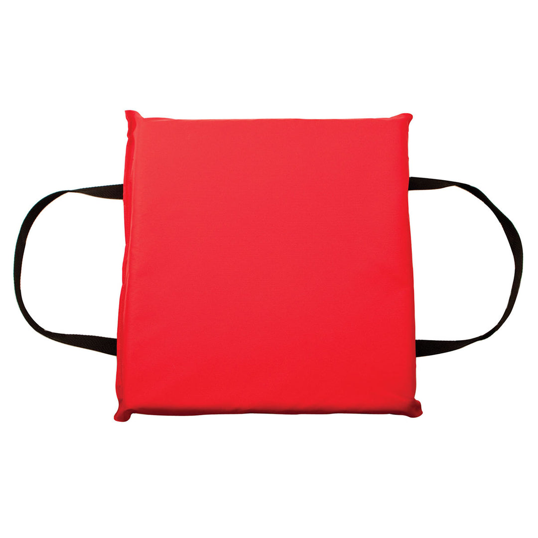 Throwable Foam Cushion with rescue straps on each side.