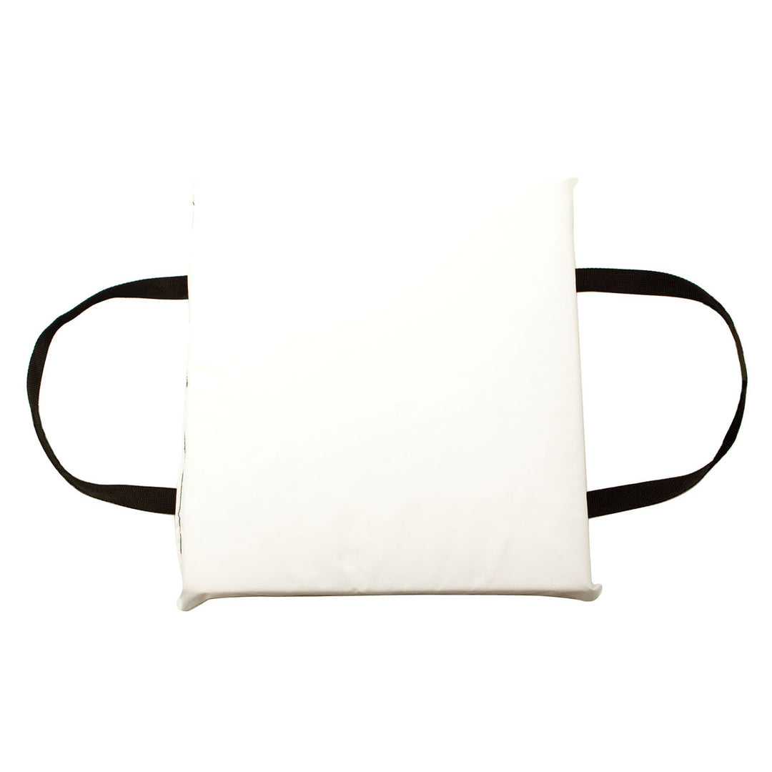 Throwable Foam Cushion with rescue straps on each side.