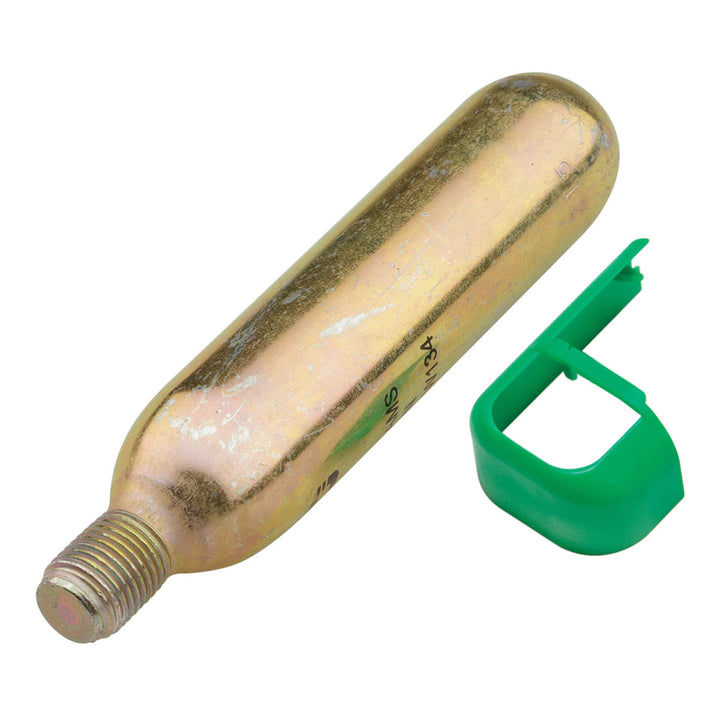 M-24 Essential Rearming Kit: Gold CO2 cartridge, green safety cap for inflatable life jackets.