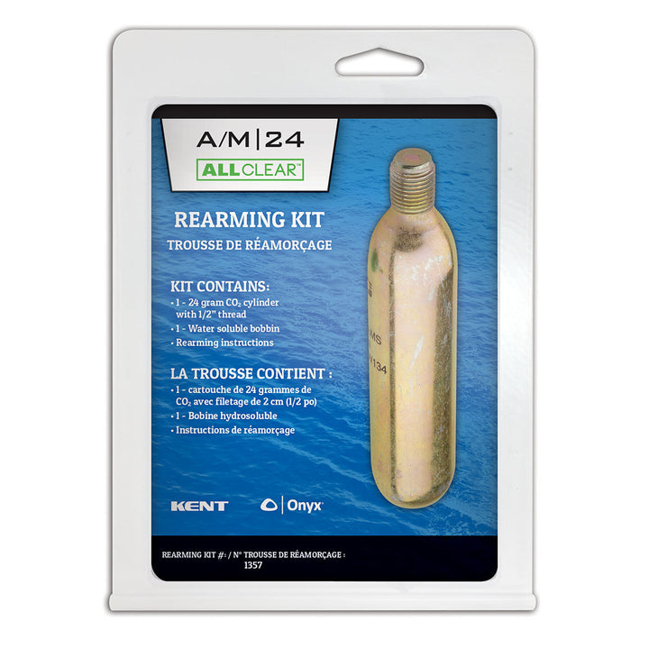 A/M-24 All Clear Rearming Kit for inflatable life jackets with CO2 cylinder.