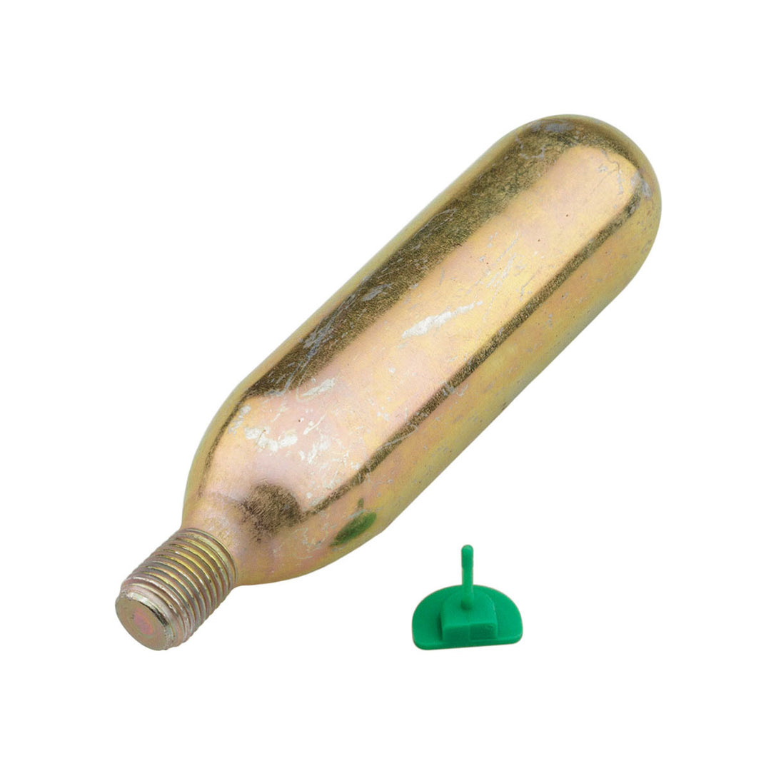 A M-16 Rearming Kit with a metallic CO2 cylinder and small green nozzle for life jackets.