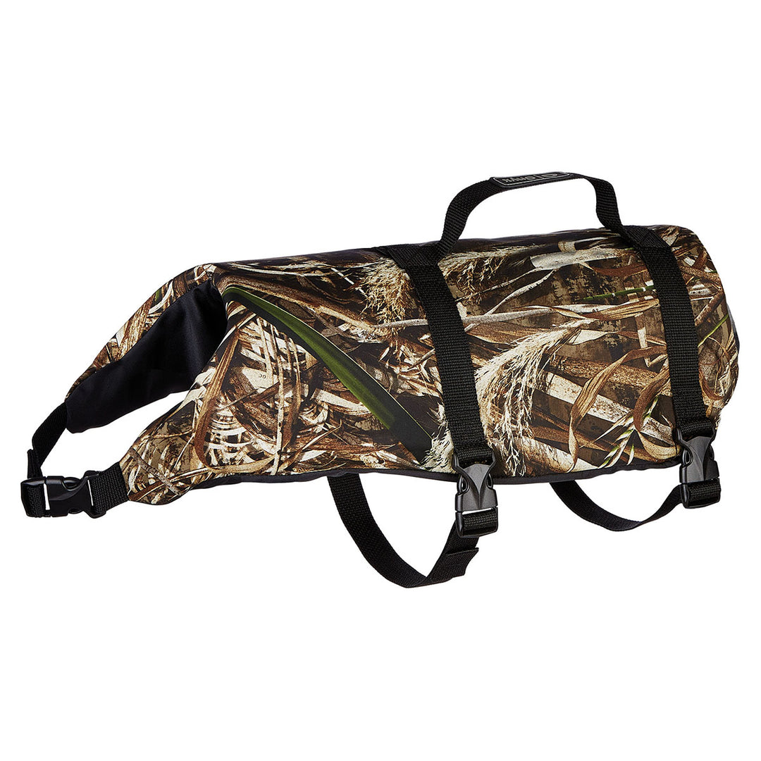 Camouflage-pattern Nylon Pet Vest with durable fabric and quick-release buckles.