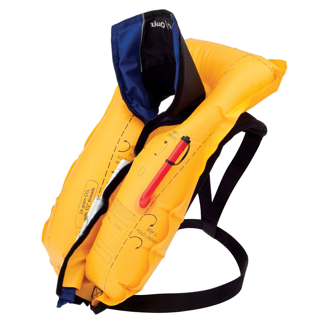 Onyx A/M-24 Automatic / Manual Inflatable Life Jacket - Blue